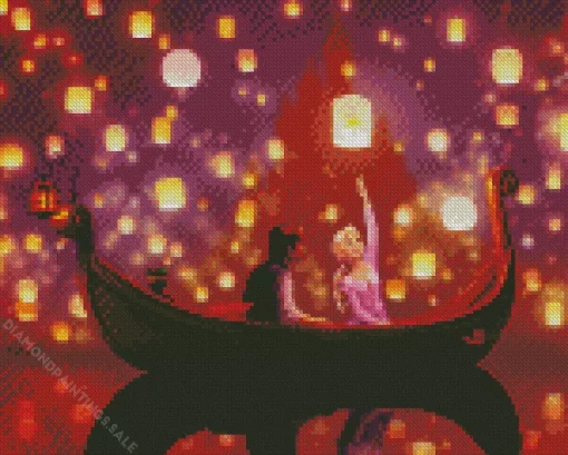 Boat From Tangled Diamond Painting