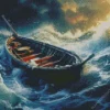 Boat in Storm Diamond Painting
