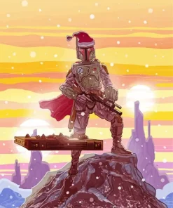Boba Fett Christmas Diamond Painting