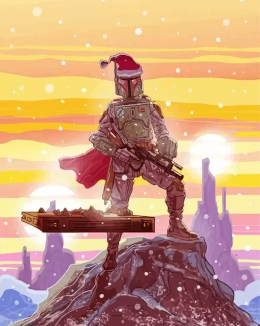 Boba Fett Christmas Diamond Painting