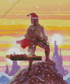 Boba Fett Christmas Diamond Painting