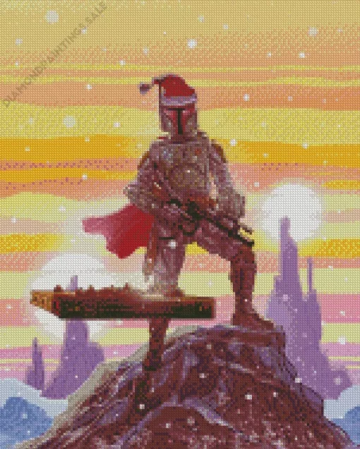 Boba Fett Christmas Diamond Painting