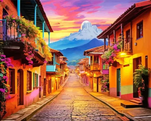 Bogota Colorful Houses Diamond Painting