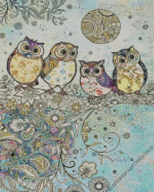 Bohemian Owls Diamond Painting