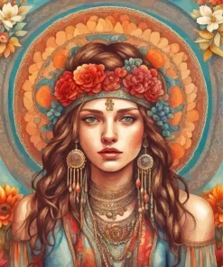 Bohemian Woman Diamond Painting