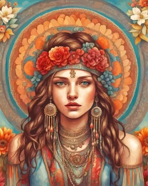 Bohemian Woman Diamond Painting