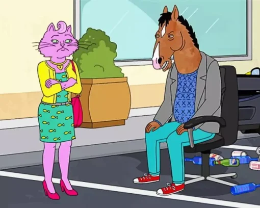 Bojack And Princess Carolyn Diamond Painting
