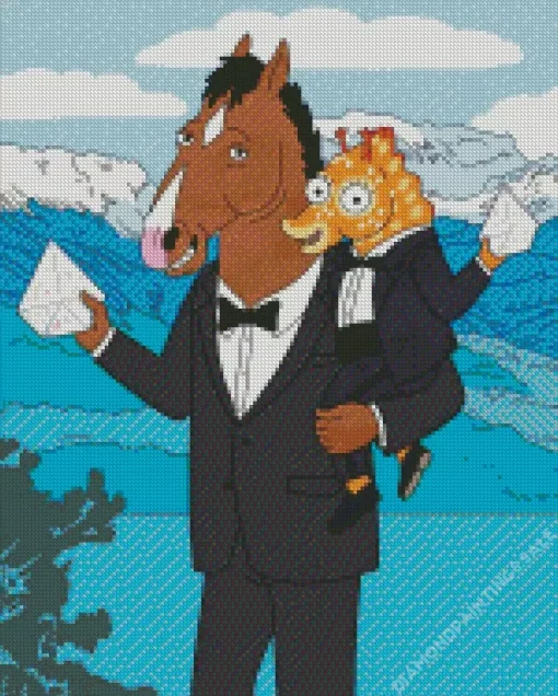 Bojack Horseman In Suit Diamond Painting