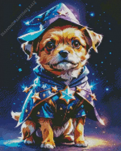Border Terrier Witch Diamond Painting