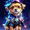 Border Terrier Witch Diamond Painting