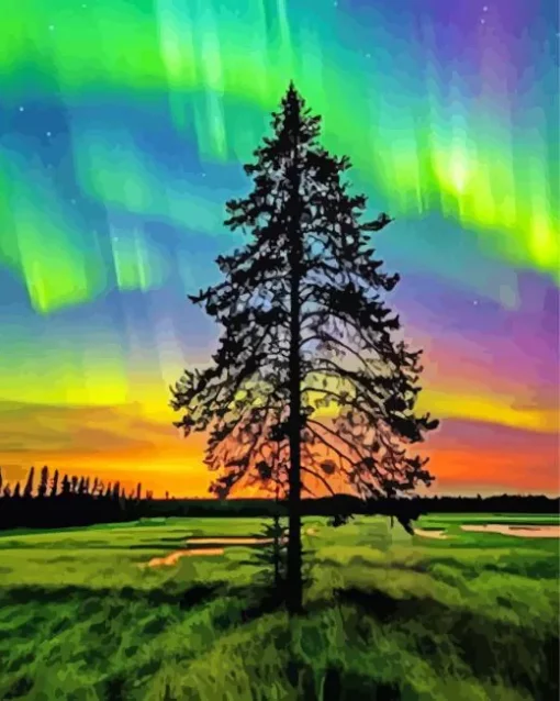 Borealis Tree Diamond Painting