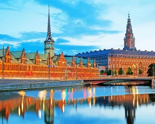 Borsen Copenhagen Historical Place Diamond Painting
