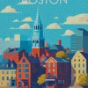 Boston City Poster Diamond Painting