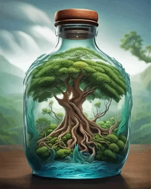 Bottle Scenery Diamond Painting