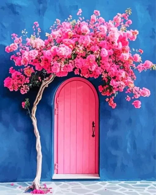 Bougainvillea Front Door Diamond Painting