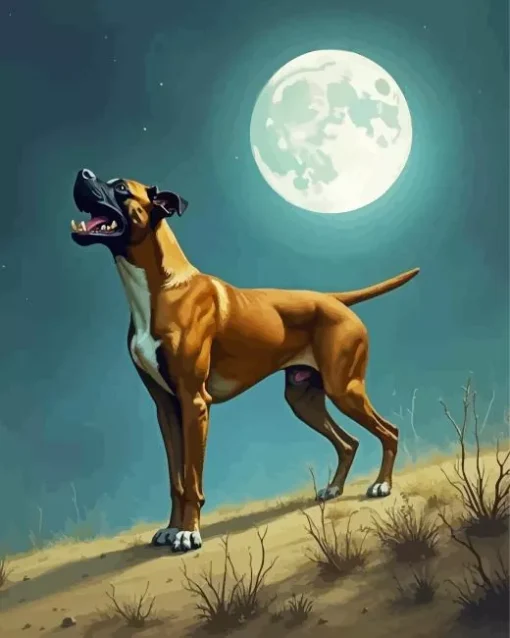 Boxer Brown Dog Diamond Painting