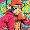 Boxer Monkey Diamond Painting