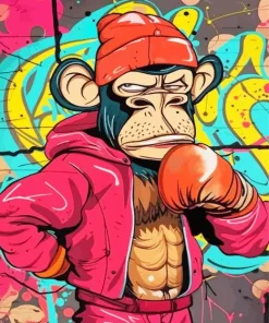 Boxer Monkey Diamond Painting