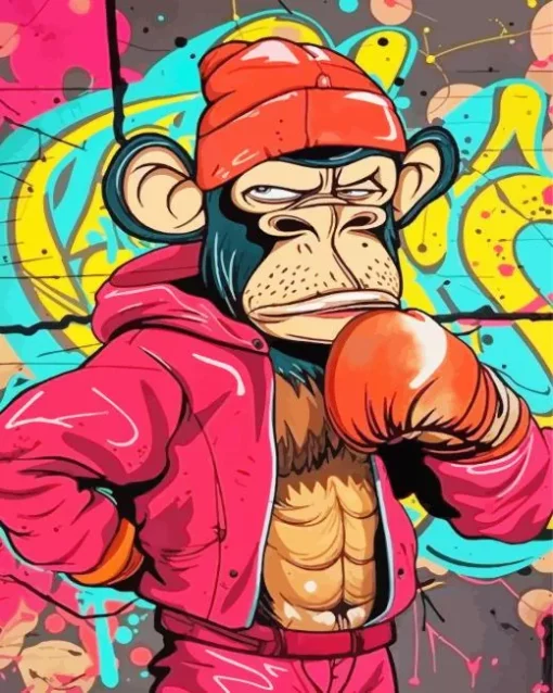 Boxer Monkey Diamond Painting