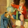 Boy And His Dog Diamond Painting
