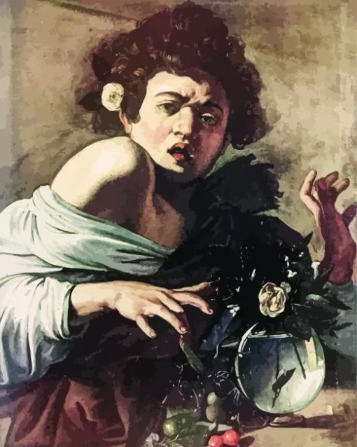 Boy Bitten By A Lizard Diamond Painting