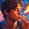 Boy Smoking Art Diamond Painting