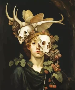 Boy With A Skull Diamond Painting