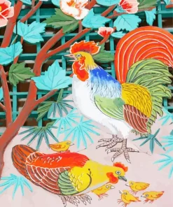 Braekel Chicken Art Diamond Painting