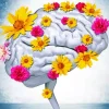 Brain With Flowers Diamond Painting