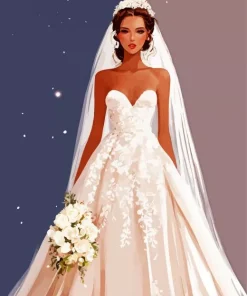 Bride In A Wedding Dress Diamond Painting