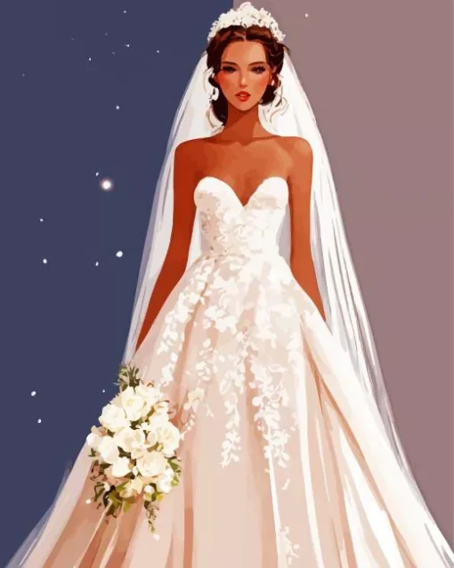 Bride In A Wedding Dress Diamond Painting
