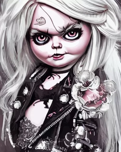 Bride Of Chucky Tiffany Diamond Painting
