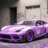 Bright Purple Car Diamond Painting