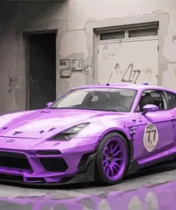 Bright Purple Car Diamond Painting