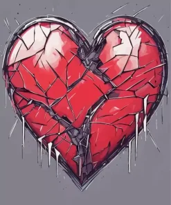 Broken Heart Diamond Painting