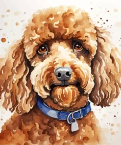Brown Poodle Art Diamond Painting