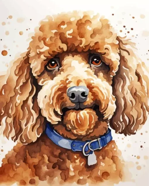 Brown Poodle Art Diamond Painting