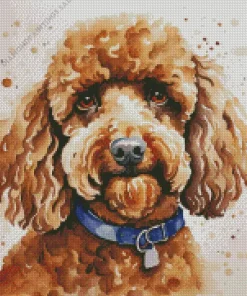 Brown Poodle Art Diamond Painting