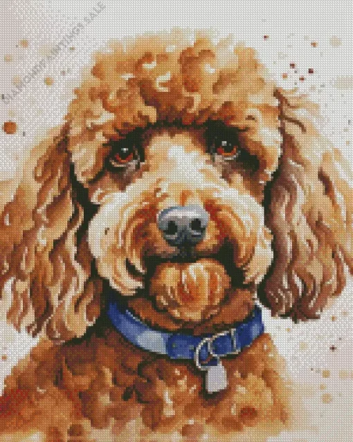 Brown Poodle Art Diamond Painting