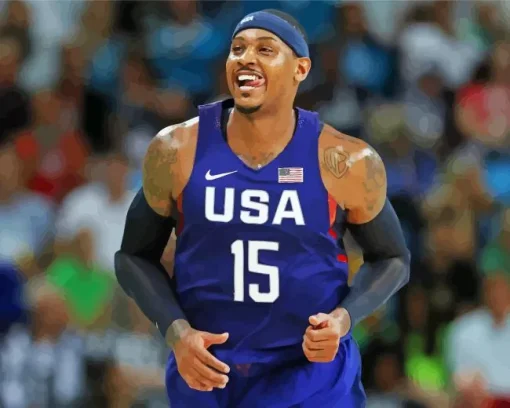 Carmelo Anthony Diamond Painting