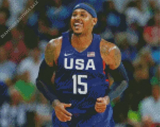 Carmelo Anthony Diamond Painting