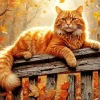Cat Fall Art Diamond Painting