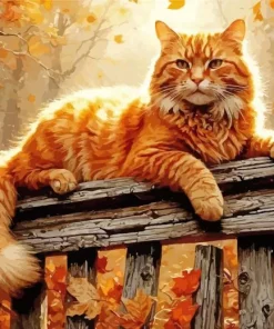 Cat Fall Art Diamond Painting