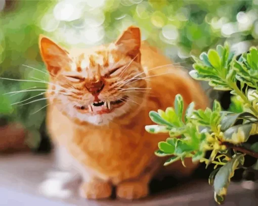 Cat Smiling Diamond Painting
