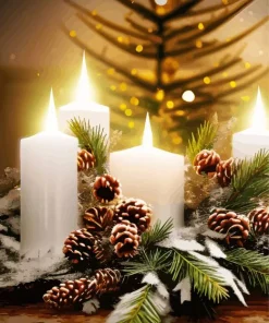 Christmas Candles Diamond Painting