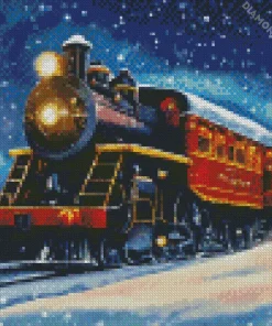 Christmas Train Diamond Painting