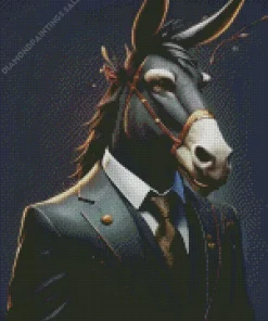 Classy Black Donkey Diamond Painting