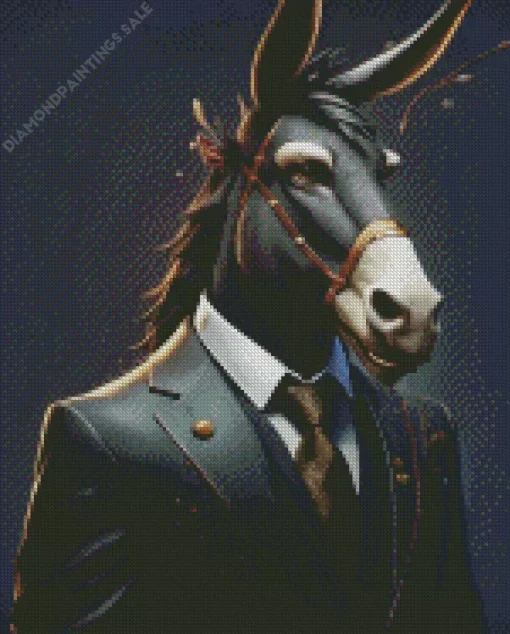 Classy Black Donkey Diamond Painting