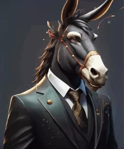 Classy Black Donkey Diamond Painting