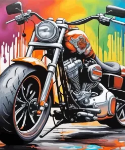 Colorful Harley Davidson Diamond Painting